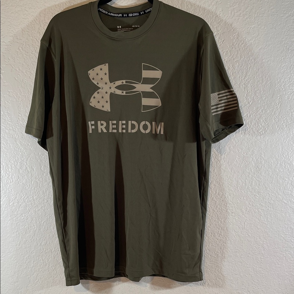Under Armour Men's New Freedom Iso-chill Short Sleeve T-Shirt Size Large - Picture 2 of 9